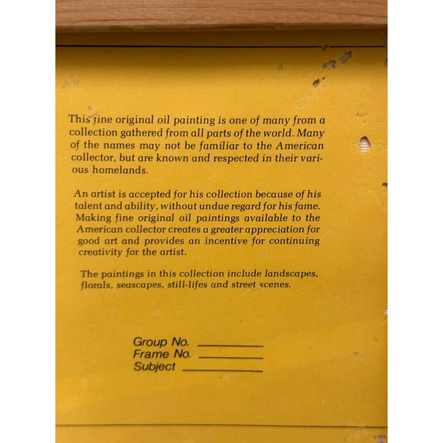 Paint Late 20th Century Sebastian Still Life Oil Painting, Framed For Sale - Image 7 of 12