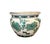 Japanese Vintage Hand Painted Gold Imari Green and White Cachepot / Cache Pot / Jardinere/ Fishbowl Planter With Peacock Motif For Sale - Image 3 of 8