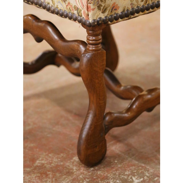 Wood Set of 10 Early 20th Century French Louis XIV Upholstered Oak Dining Chairs For Sale - Image 7 of 12