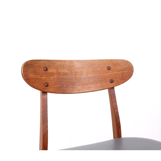 Teak Chairs with Grey Faux Leather from Farstrup Møbler, 1960s, Set of 4 For Sale - Image 10 of 13