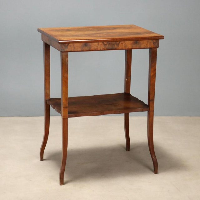 Brown Walnut and Mahogany Coffee Table, Italy, 1900s For Sale - Image 8 of 8