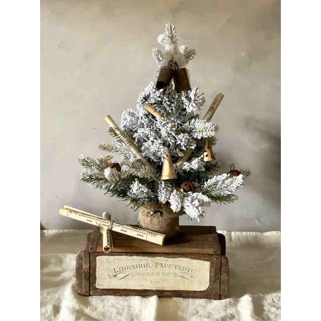 Rustic Vintage Wooden and Iron Brick Mold with Christmas Decoration, 1930s For Sale - Image 3 of 16