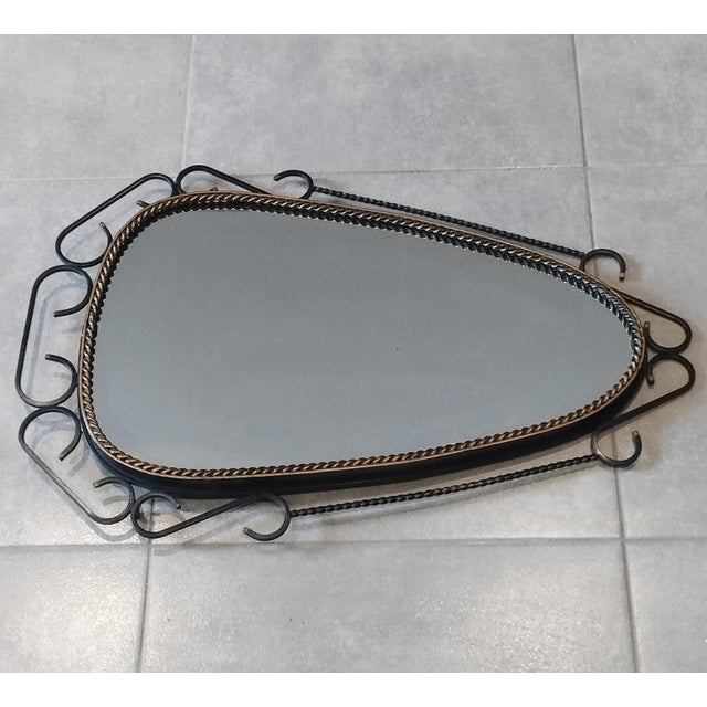 Vintage Brutalist Mirror, 1950s For Sale - Image 16 of 18