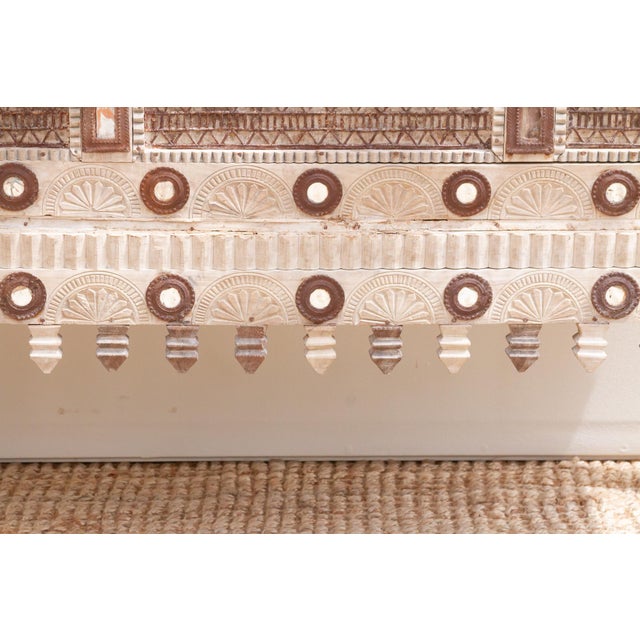 1960s Finely Carved Indian Dowry Chest Cabinet For Sale - Image 10 of 12