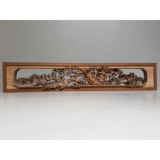 Large Japanese Pine Tree Carving, 1960s For Sale - Image 11 of 18