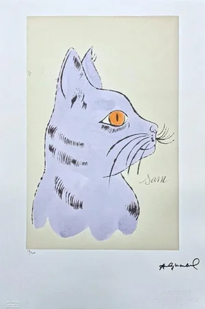 After Andy Warhol, Cat Sam Blue-Beige, 1980s, Lithograph