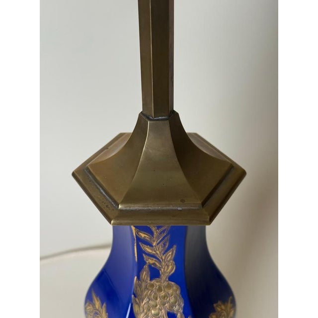 Metal Porcelain and Brass Table Lamp from Rosenthal, Germany, 1920s For Sale - Image 7 of 18