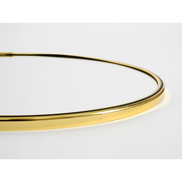Metal Mid-Century Modern Brass Wall Mirror from Lenz, 1964 For Sale - Image 7 of 14