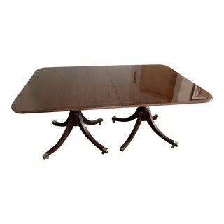 1990s Historical Charleston Mahogany Double Pedestal Dining Table For Sale