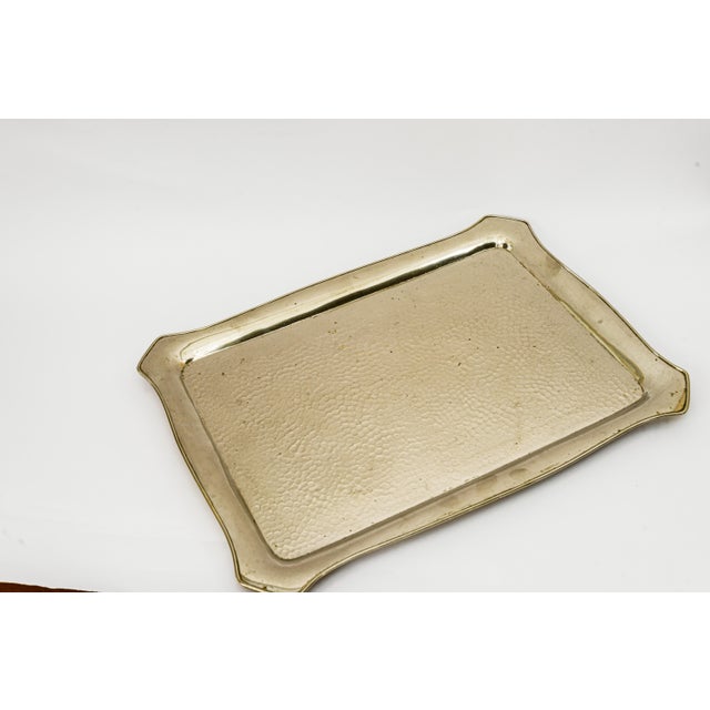 Big Art Deco Nickel-Plated Serving Plate, Vienna, 1920s For Sale - Image 3 of 8