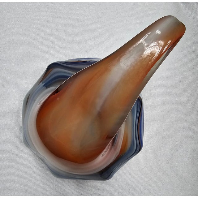 Murano Vintage Murano Venini Styled Art Glass Swan Centerpiece Bowl/Vase For Sale - Image 4 of 9