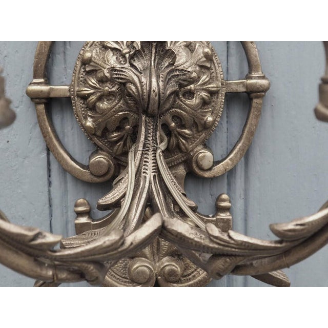 Italian Hollywood Regency Crystal Sconces in Silvered Metal, 1960s, Set of 2 For Sale - Image 10 of 18