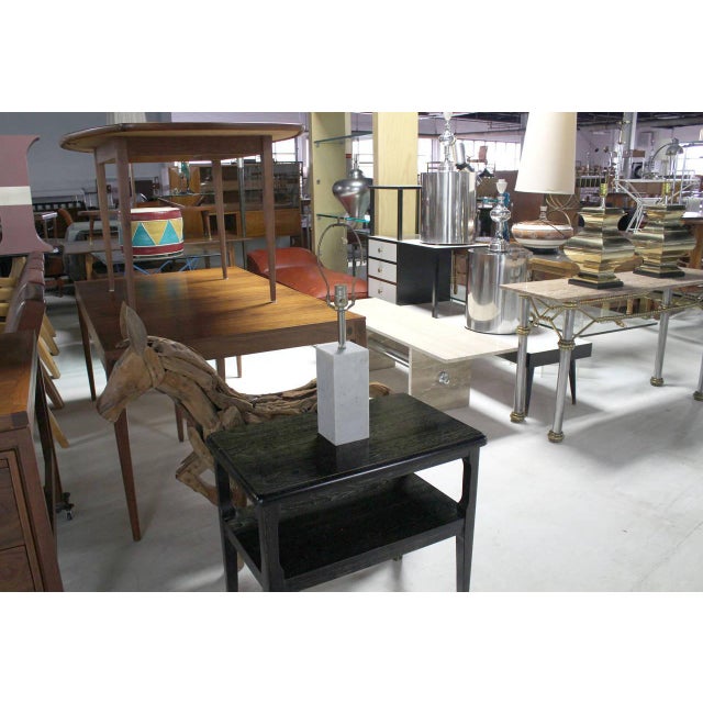 Mid Century Modern Marble Cube Square Shape Modern Table Lamp