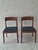 Pair of Henning Kjaernulf for Korup Mobelfabrik 1960s Danish dining chairs in solid teak, seats recently re-covered with a...