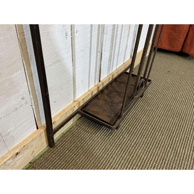 Art Deco style iron coat rack from the 1960s - H=1m80, W=60cm, D=21cm.