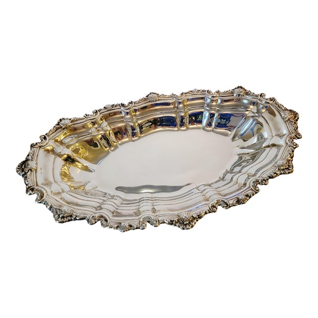 Vintage Towle Carpenter's Hall Silver Plate Bread Tray/Serving Platter/Plate For Sale