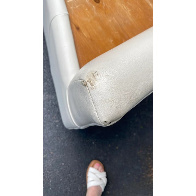 Postmodern Geometric Triangle Upholstered Wood End Tables/ Ottomans - a Pair For Sale - Image 9 of 11