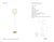 AERIN by Visual Comfort Signature Riga 53" Cordless Floor Lamp in Crystal and Hand-Rubbed Antique Brass with Linen Shade...