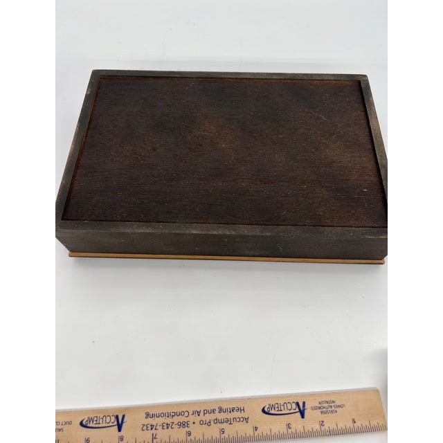 Vintage Wooden Box Fishing Theme For Sale - Image 9 of 11