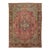 Vintage Medallion Designed Heriz Wool Rug in Light Red For Sale