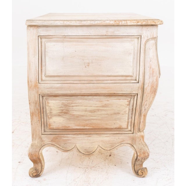 French Provincial French Provincial Style Bombe Two Drawer Chest For Sale - Image 3 of 7