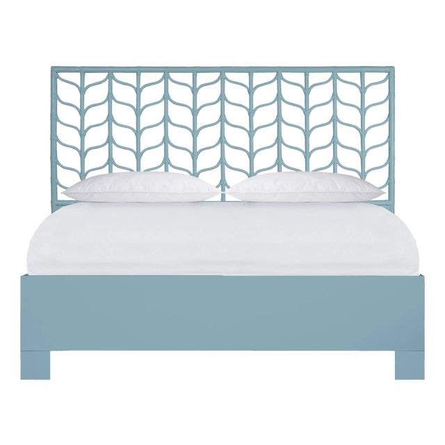 Ivy Standard Bed King, Pool Blue For Sale