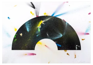 Liam Hopkins, Corona Paintborne 2.5, Spray Paint on Paper