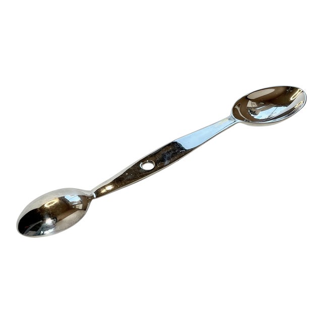 1990s Metropolitan Museum of Art Stir and Taste Silver Plate