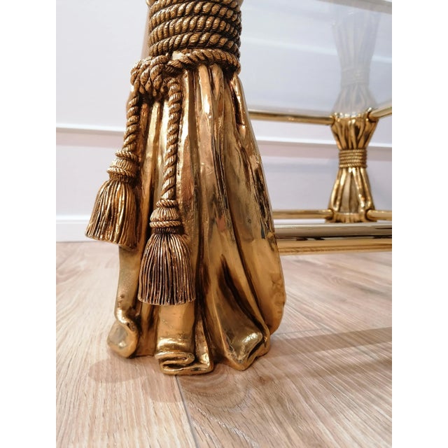 Hollywood Regency Gold Coffee Table, 1970s For Sale - Image 5 of 12