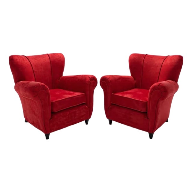 Vintage Lounge Chairs by Guglielmo Ulrich, 1940s, Set of 2 For Sale