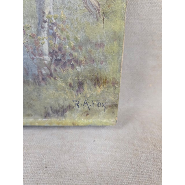 Robert Atkinson Fox (1860-1935), Cow in a Stream, Gouache on Canvas Painting For Sale - Image 4 of 18