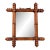 Antique French Faux Bamboo Wall Mirror, Petite Turned Wood Frame For Sale