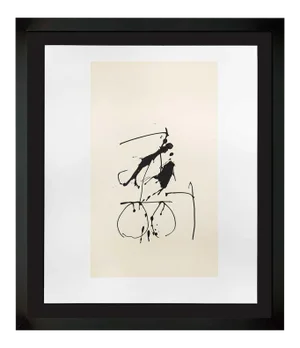 Robert Motherwell Lithograph Original Ltd Ed + Cat. Ref. B387.10 With Frame Included