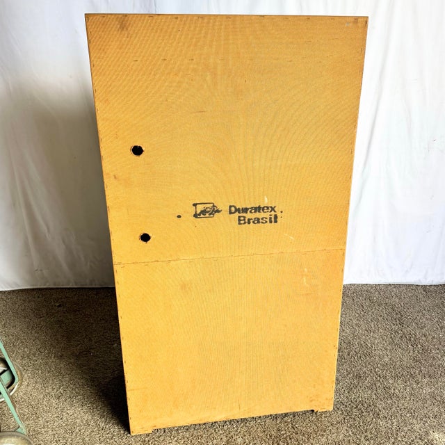 1980s 1980s Postmodern Faux Teal Granite Laminate Waterfall Armoire For Sale - Image 5 of 9