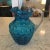 Blue Textured Handblown Art - Glass Pitcher For Sale - Image 12 of 12