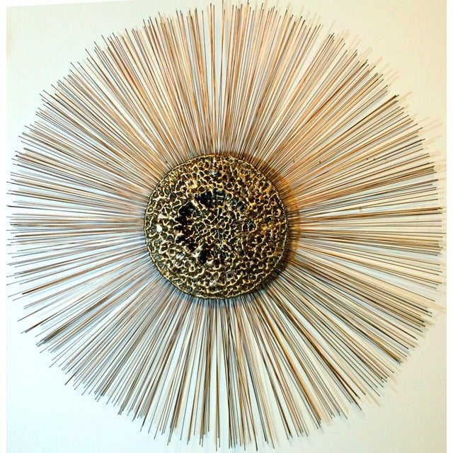 Curtis Jere Sunburst Starburst Brutalist Metal Wall Sculpture Chairish