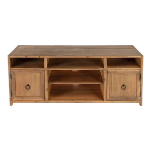 Lark Wood 65" TV Stand with Storage, Light Brown
