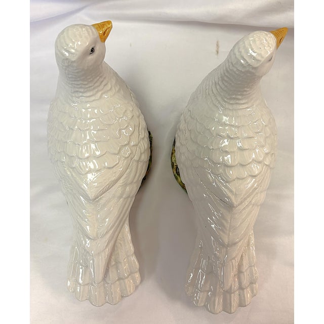 White Vintage Italian Porcelain Turtle Dove Boxes- A Pair For Sale - Image 8 of 17