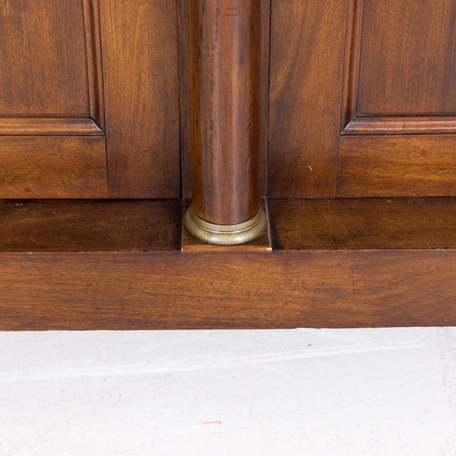 19th Century Period French Empire Walnut Lyonnaise Bibliotheque or Bookcase For Sale - Image 9 of 14