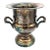 1988 Patinaed Silver Plate Trophy Urn / Champagne Bucket With Floral Handles – Shabby Chic / English Country For Sale