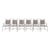 Mid 20th Century Set of Six Mario Papperzini Style Iron Bronze Dining Chairs For Sale