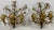 Large Pair French Gold & Rock Crystal Flower Sconces For Sale - Image 10 of 14