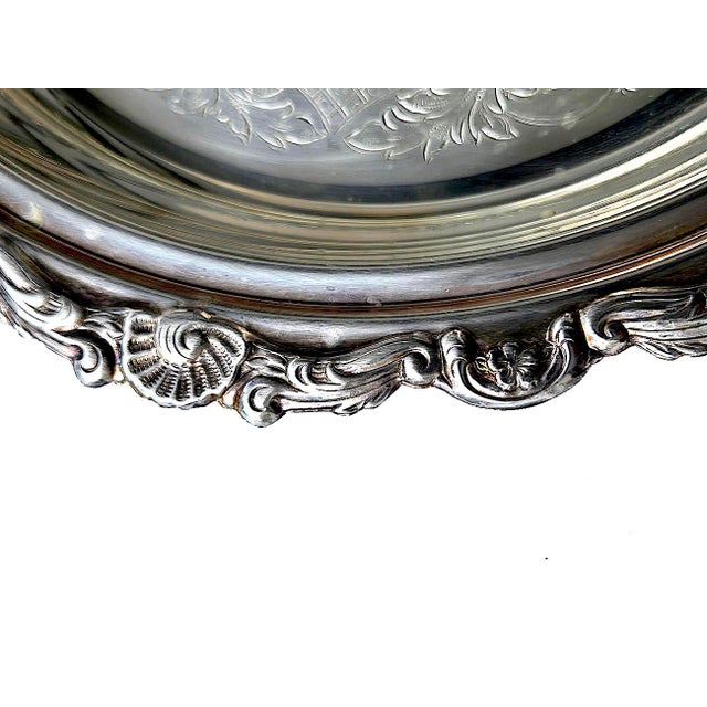 Silver 1970s Sheridan Silver Plate Pie Bowl With Baking Glass Insert, 2 Piece Set For Sale - Image 8 of 13