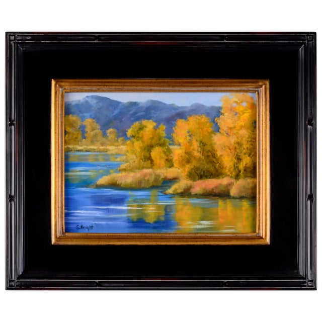 "Mills Pond Owens Valley" Sheryl Knight Landscape Oil Painting, Framed For Sale - Image 6 of 6