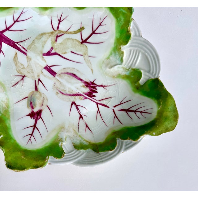 Rococo Chelsea Porcelain Trompe-L’Oeil Leaf Dish, Radish Plate Circa 1755 For Sale - Image 3 of 16
