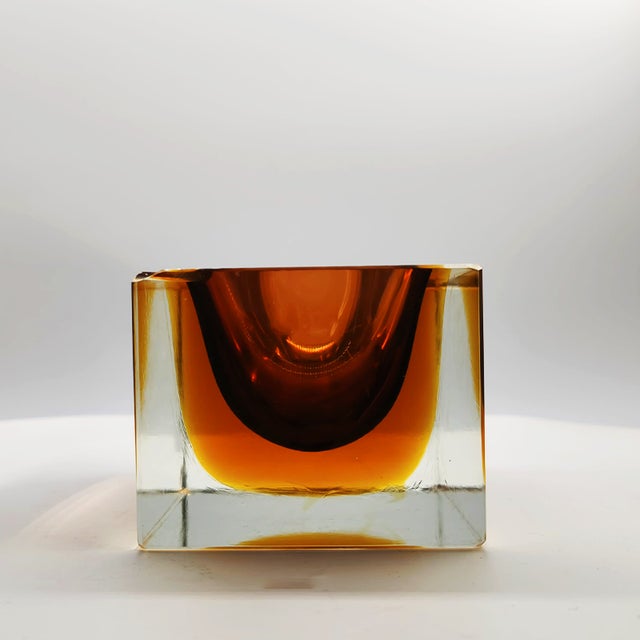 Rectangular Ashtray in Murano Glass attributed to Flavio Poli for Seguso, 1960s For Sale - Image 6 of 10