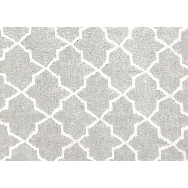 Contemporary Egyptian Kilim. Hand woven in modern designs with wool on cotton foundation in the Fustat region of the Nile...