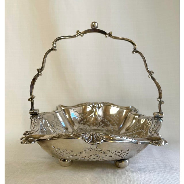 Late 19th Century Victorian Silver Plate Fruit Basket For Sale - Image 4 of 10