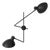 Black VV Cinquanta Twin Wall Lamp by Vittoriano Viganò for Astep For Sale