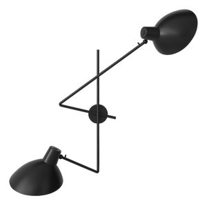 Black VV Cinquanta Twin Wall Lamp by Vittoriano Viganò for Astep